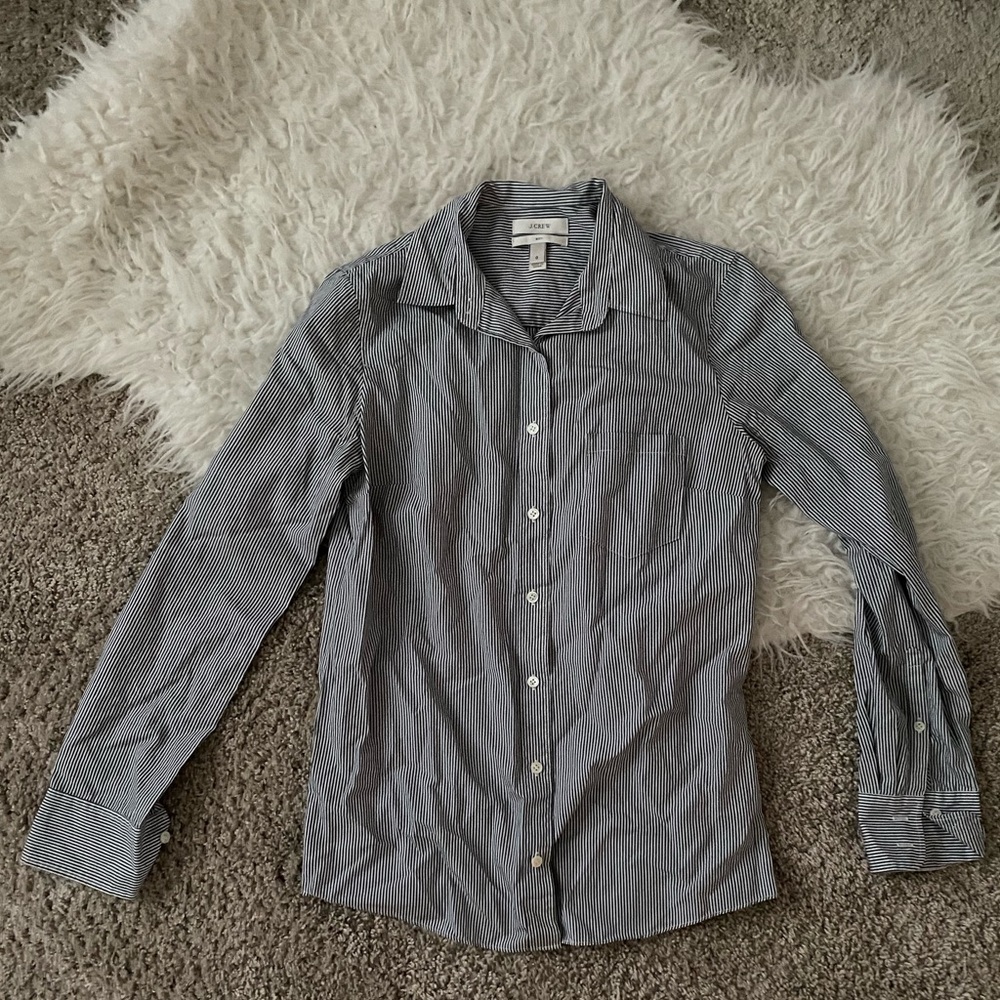 J. Crew Pin Stripe Button Down Shirt